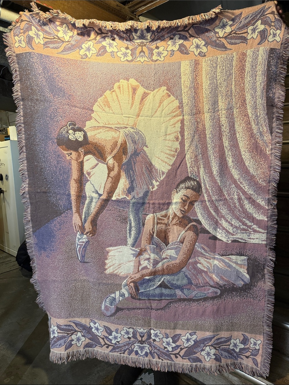 Ballerina Woven Throw Blanket in Lavender and Cream